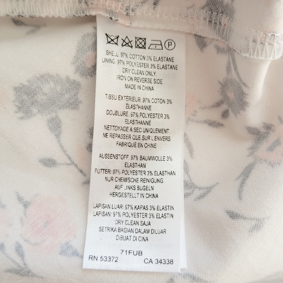 NWOT French Connection White Floral Fit and Flare Dress Size 8 - Picture 8 of 8